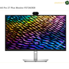 Dell P2726DEB 27-inch QHD 100Hz USB-C Conferencing Monitor. Dell Pro 27 Plus Monitor P2726DEB with a built-in webcam on top, featuring a silver stand, shown against a white background with text overlays.