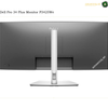 Dell P3425WE curved IPS ultrawide monitor. Dell Pro 34 Plus Monitor P3425We rear view showing the matte black back panel and silver stand, on a white background with 'Dell Pro 34 Plus Monitor P3425We' text at the top.