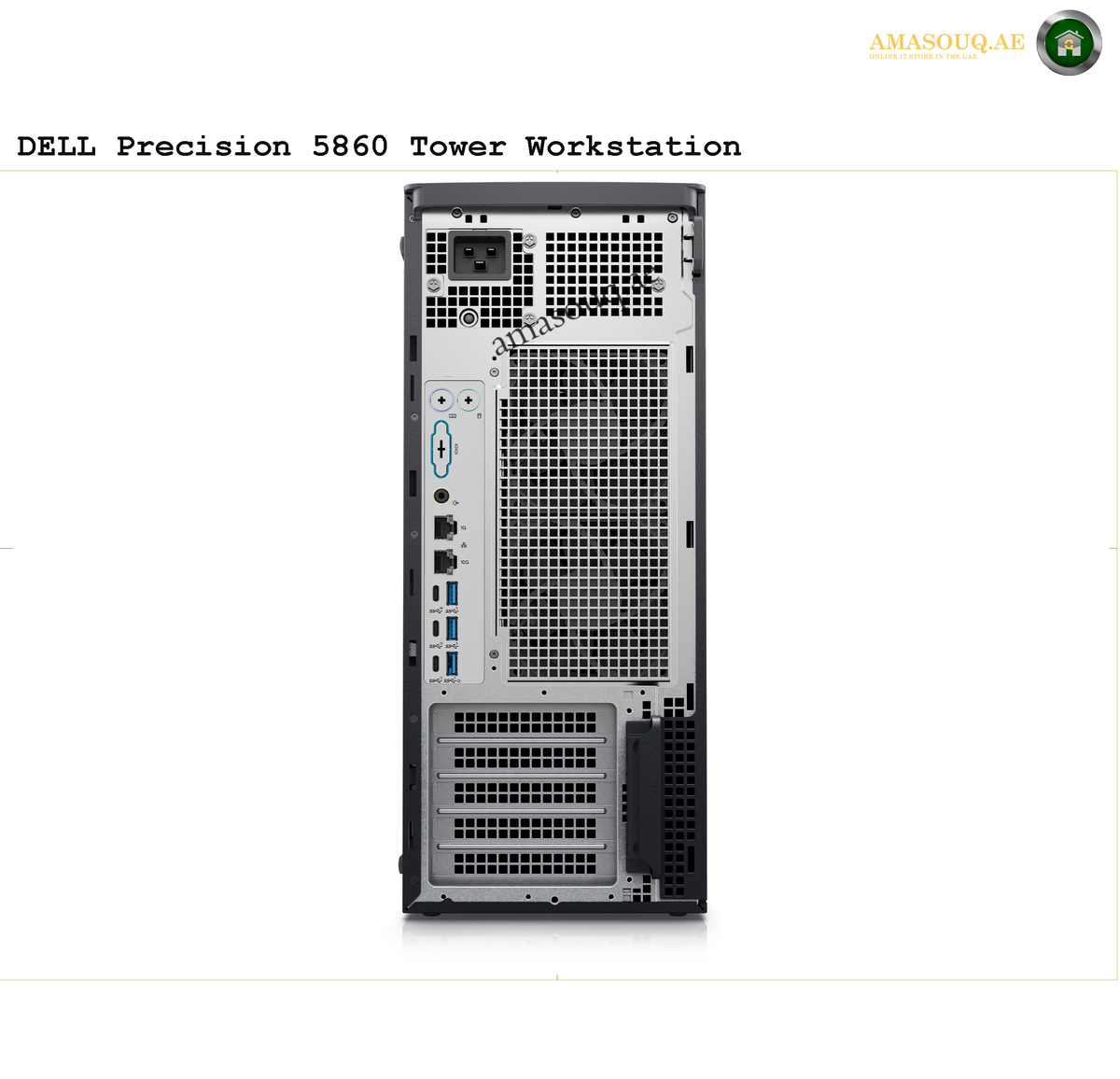 Dell Precision 5860 Tower Workstation | Rear View