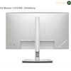 Dell U2424HE USB 3.2 Gen 2 hub monitor. Dell monitor U2424HE UltraSharp shown from the back, featuring a slim silver stand and base on a white background.