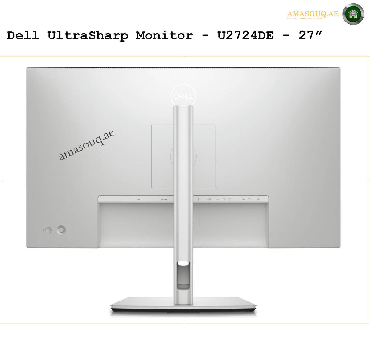 Dell U2724DE monitor rear view and ports