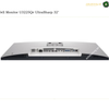 Dell U3225QE HDMI DisplayPort Thunderbolt 4 USB Ports. Dell Monitor U3225Qe UltraSharp 32-inch display shown from the rear, featuring a silver aluminum chassis, a white port panel with various connectors, and a black base, set against a plain white background.