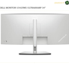 Dell U3425WE 34.1 Inch Curved Monitor Back View. Dell monitor U3425WE ultrasharp 34-inch rear view showing the back panel and stand on a white background.