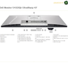 Dell U4323QE Ethernet USB HDMI DisplayPort ports. Technical specification and pinout diagram of a Dell Monitor U4232Qe (UltraSharp 43") screen, showing labeled parts, ports, and cable connections on a white background with the Amasouq brand logo.