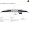 Dell U4924DW 2.5GbE USB HDMI DisplayPort ports. A technical specification and diagram sheet for the Dell Monitor U4924Dw UltraSharp 49-inch monitor, showing a side-by-side front and back view with labeled parts, cable inclusion list, and ASAMOUS.AE branding.