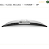 dell-u4924dw-connectivity-ports. Dell curved monitor U4924DW on a white background