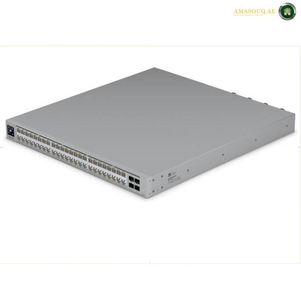 Ubiquiti UniFi ECS 48 PoE Enterprise Switch, 48 Port Layer 3 PoE Plus Plus Plus, 10GbE RJ45 25G SFP28 Uplinks, 2150W Power Budget, Etherlighting | ECS-48-PoE