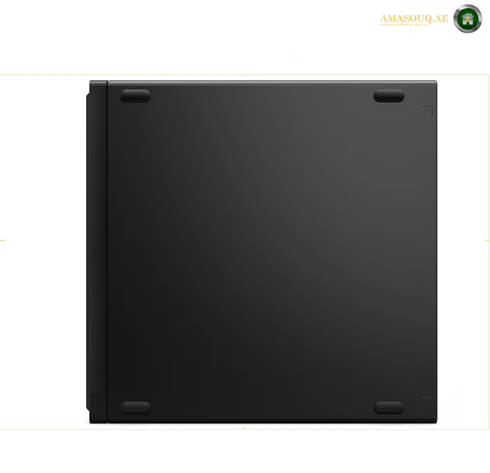 A black rectangular electronic device, likely a speaker or amplifier, shown from the back on a white background with a small logo in the top right corner.