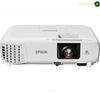 Epson EB-E24 Compact Portable XGA Projector Side View | EB-E24. An Epson DLP projector in white, shown from a front three-quarter angle against a white background.