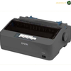 Epson LQ-350 Compact Dot Matrix Printer Side View | LQ-350. An Epson LD-2500 dot matrix printer in dark gray, shown from a three-quarters angle with its paper tray open, on a white background.