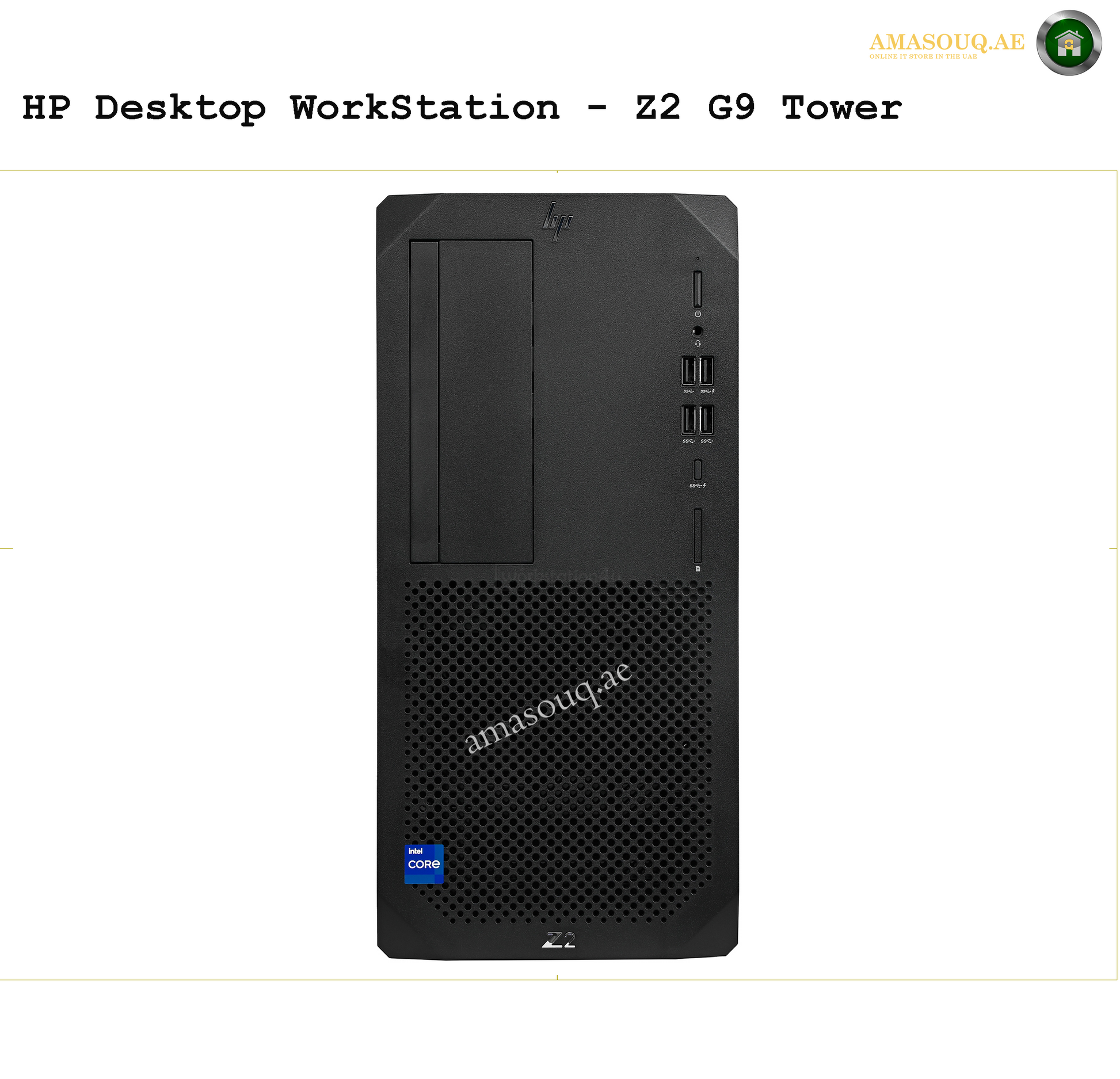 HP Z2 G9 Tower Workstation – W11Pro | amasouq.ae front  view