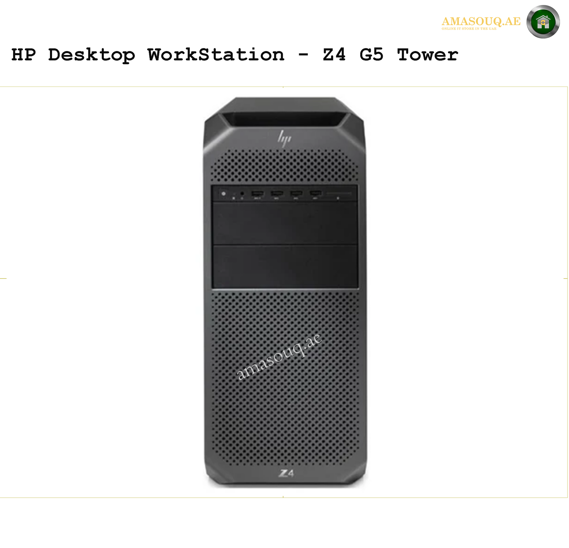 HP Z4 G5 Workstation - Tower  | AMASOUQ.AE FRONT VIEW