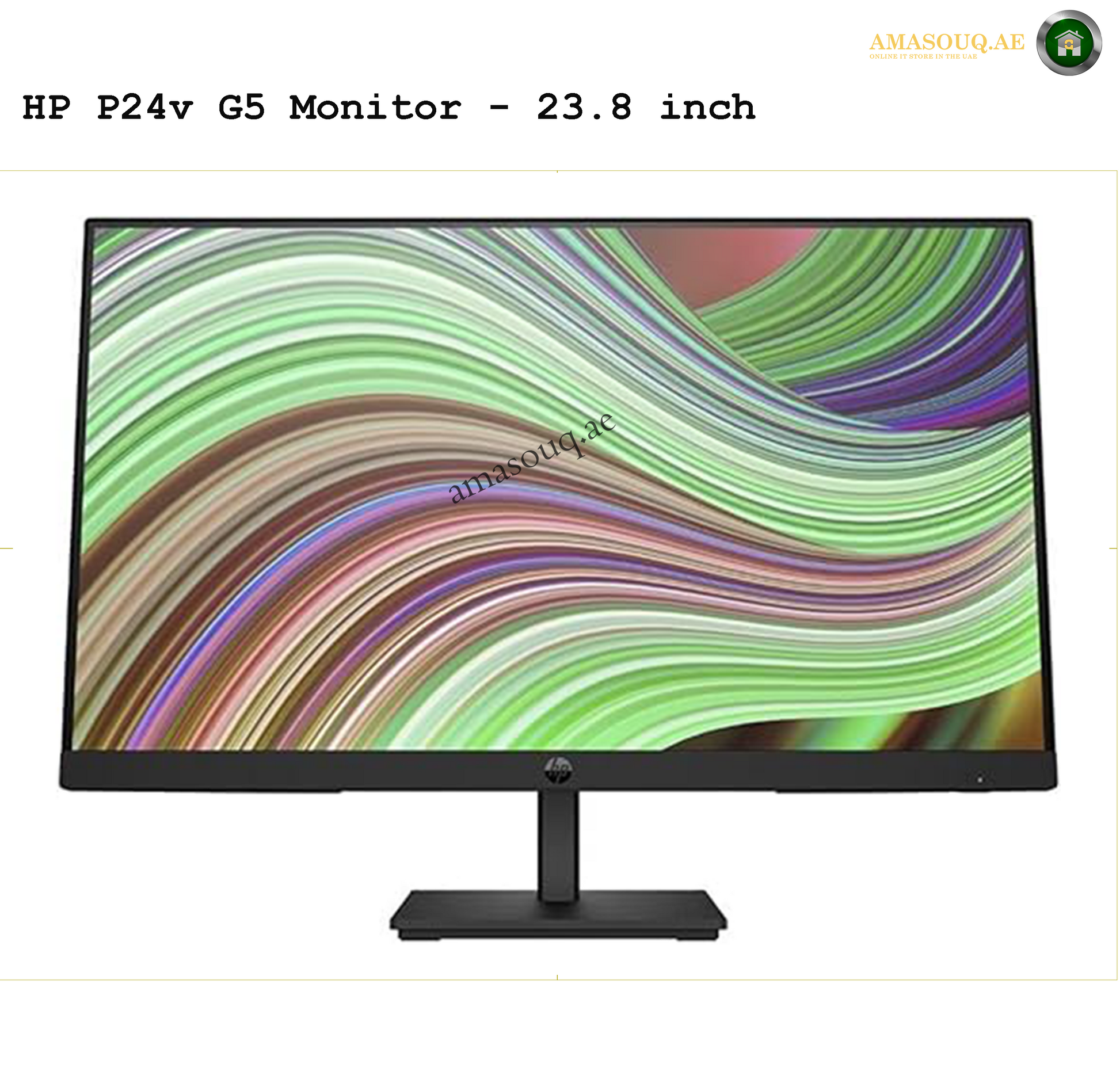 HP P24v G5 - 23.8" | AMASOUQ.AE FRONT VIEW