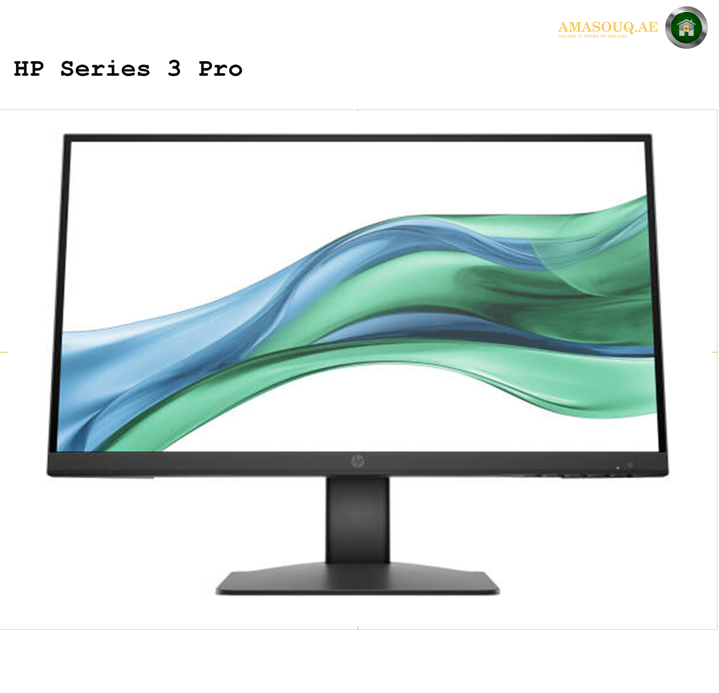HP S3 PRO 324pv FHD Monitor, 24" IPS Display, FHD Resolution, 100Hz Refresh Rate, Height adjustable, 5ms Response Time, Low Blue Light, Flicker Free, 3H Hardness