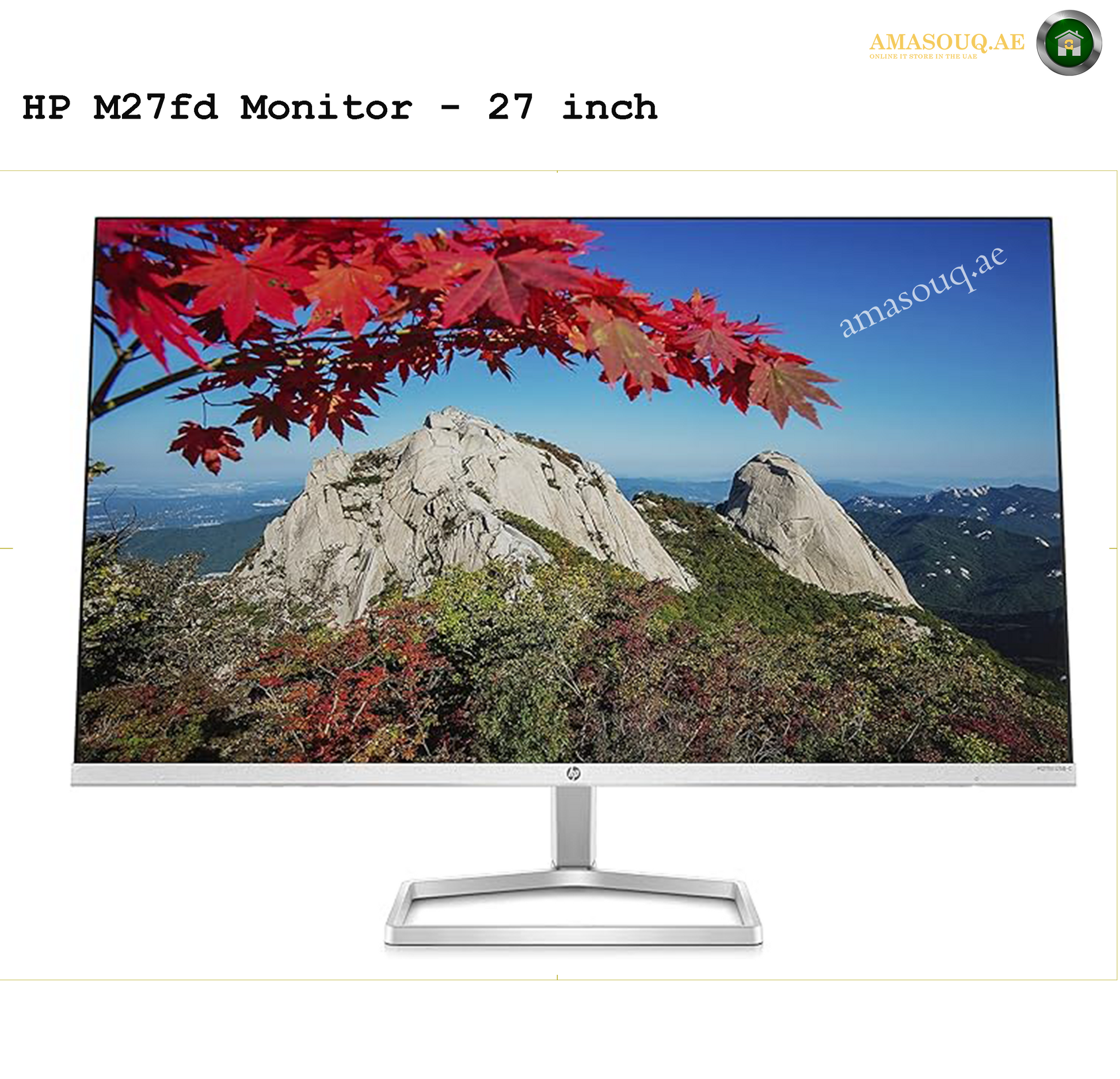 HP M27fd FHD USB-C - 27" | AMASOUQ.AE FRONT VIEW