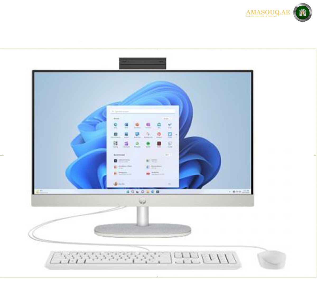 HP All-in-One 24-cr0299nh Shell White Desktop PC | B59U7EA#BH5.A dark gray convertible laptop shown open at an angle against a white background, with a colorful screen displaying a purple and blue abstract design.