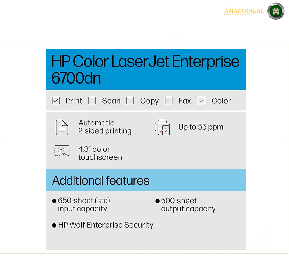 HP Color LaserJet Enterprise 6700dn high-speed color printing 6QN33A