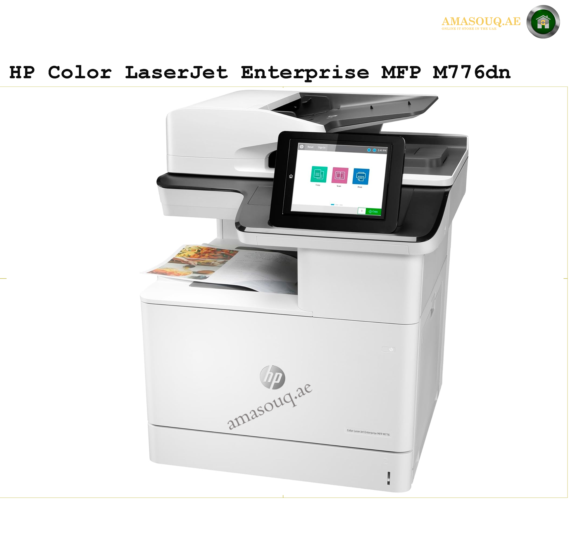 HP Color LaserJet Enterprise MFP M776dn front view T3U55A