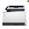 HP Color LaserJet Pro MFP 3303fdw 50-sheet automatic document feeder | 499M8A. A modern laser multi-function printer with a white and dark gray body, shown from a side angle with the top document feeder tray open. The image has a watermark in the top right corner reading 'AMASOUQAE'.