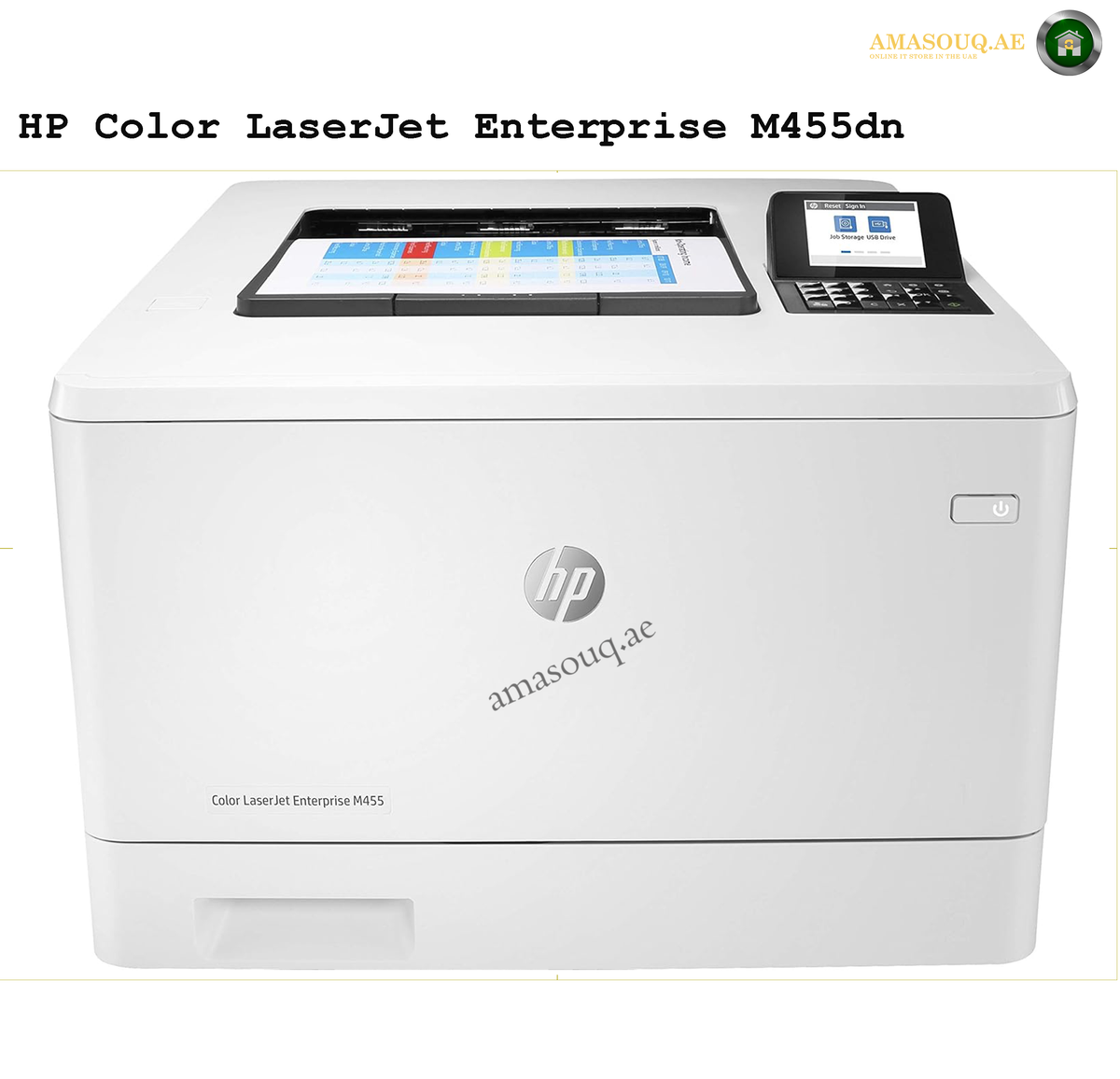 HP M455dn 3PZ95A Color LaserJet Enterprise printer front view