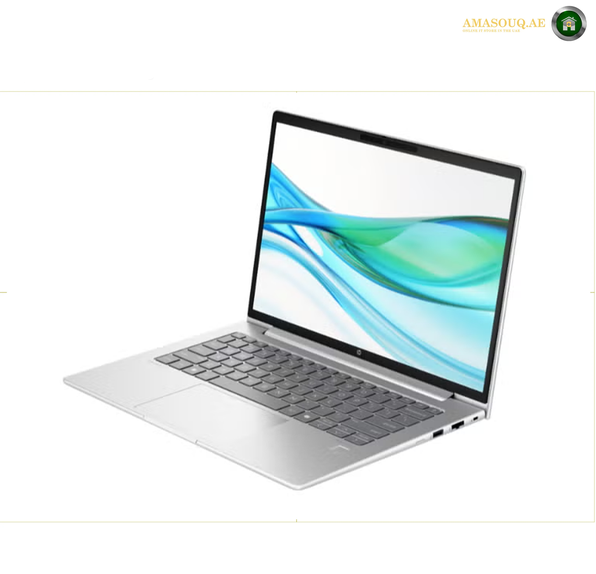 HP ProBook 440 G11 Intel Core Ultra 7 155U business laptop | A38BCET#BH5. A Lenovo desktop computer monitor with a silver aluminum frame and stand, shown from a three-quarters angle on a white background.