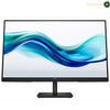 HP S3 324pf 23.8 inch Full HD monitor front view | 9U5J5AS#ABV. A black HP monitor with a slim bezel and stand, displaying a blue and teal abstract wave wallpaper on a white background.
