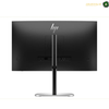HP S5 527pq 4-Way Adjustable Monitor Stand | 9D9S0AS#ABV. HP computer monitor rear view with a slim stand, featuring the HP logo on the back and multiple ports on the lower center, shown against a white background.