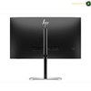 HP S5 527pu professional QHD business monitor | 9E0G5AS#ABV. HP monitor stand with a black rectangular monitor backplate and a slim silver stand, shown from the rear on a white background.