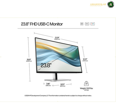 HP S5 Pro 524pu 23.8 inch Full HD monitor front view | 9D9V7AS#ABV