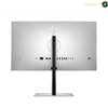 HP S7 Pro 727pu Thunderbolt 4 Monitor | 8J9E6UT#ABV. The back view of an HP all-in-one desktop computer with a silver aluminum chassis and a black stand, shown on a white background.