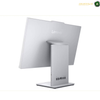Lenovo IdeaCentre AIO 24IRH9 White All-in-One PC Front View | F0HN00N3AX.
A Lenovo computer monitor with a silver metallic finish, shown from the back angle on a white background.