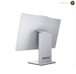 Lenovo IdeaCentre AIO 24IRH9 White All-in-One PC Front View | F0HN00N3AX.
A Lenovo computer monitor with a silver metallic finish, shown from the back angle on a white background.
