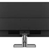 Lenovo L32p-30 3840x2160 4K UHD IPS Display. A Lenovo computer monitor shown from the back, featuring a matte black bezel and stand on a white background.