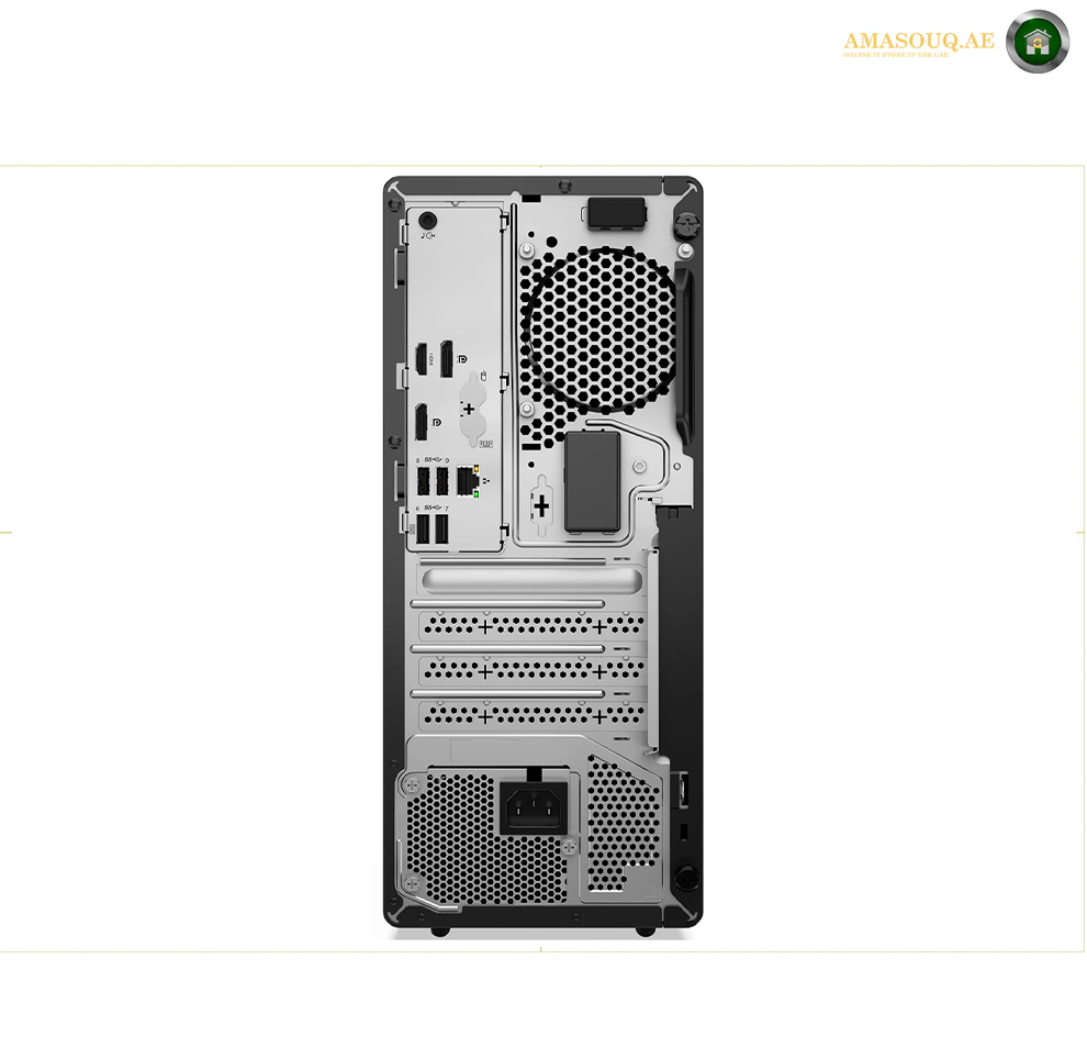 Lenovo ThinkCentre M70t Gen 6 12YM000LGR HDMI DisplayPort and USB connections