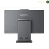 Lenovo ThinkCentre neo 50a 24 Gen 5 Luna Grey All-in-One PC 12SC009DGR.Lenovo desktop computer tower with an integrated rear display, shown from the back on a white background.
