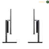 Lenovo ThinkCentre neo 50a 24 Gen 5 All-in-One Rear View 12SC002LGR.Two side-by-side views of a slim black computer monitor on a white background, showing the left and right profile angles of the stand and monitor body.