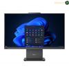 Lenovo ThinkCentre neo 50a 27 Gen 6 Core Ultra 7 256V AIO.A Lenovo desktop monitor with a dark stand, displaying a blue Windows desktop background and an open app window. The Lenovo logo is visible on the center of the stand.