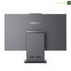 Lenovo ThinkCentre neo 50a 27 Gen 6 Core Ultra 7 side view All-in-One PC 13QE000RGP. Lenovo desktop computer with an integrated rear-facing monitor and tower, shown from the back on a white background.