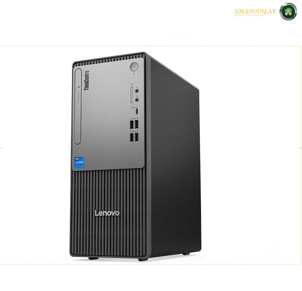 Lenovo ThinkCentre neo 50t Gen 5 12UD00C2GP tower desktop front view