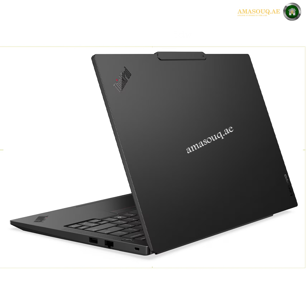 Lenovo ThinkPad E14 Gen 7 black business laptop | top view