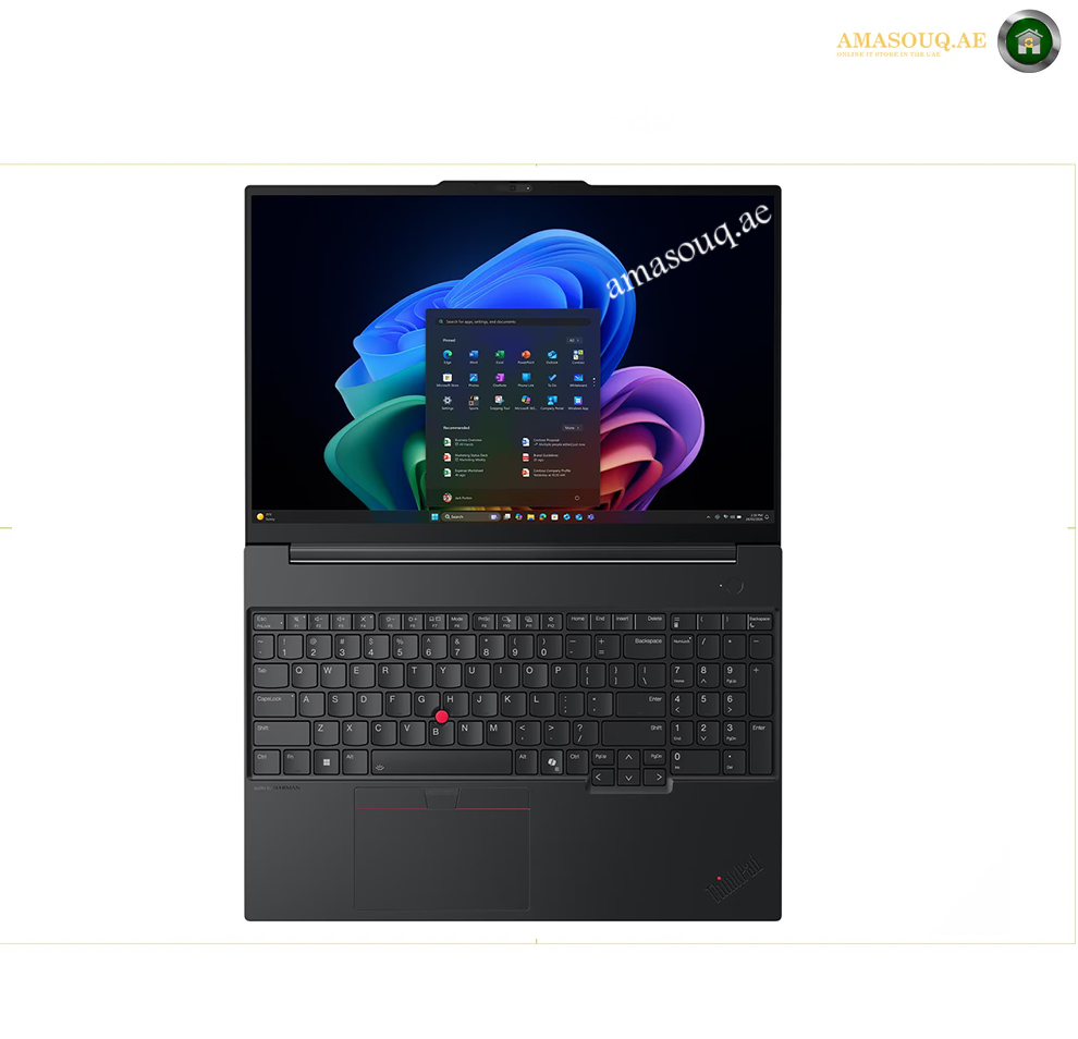 Lenovo ThinkPad E16 Gen 3 US English keyboard and touchpad | top view