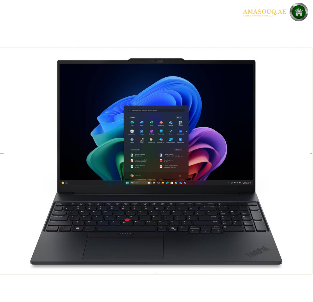Lenovo ThinkPad E16 Gen 4 Core Ultra 7 laptop front view | 21YC0030GR