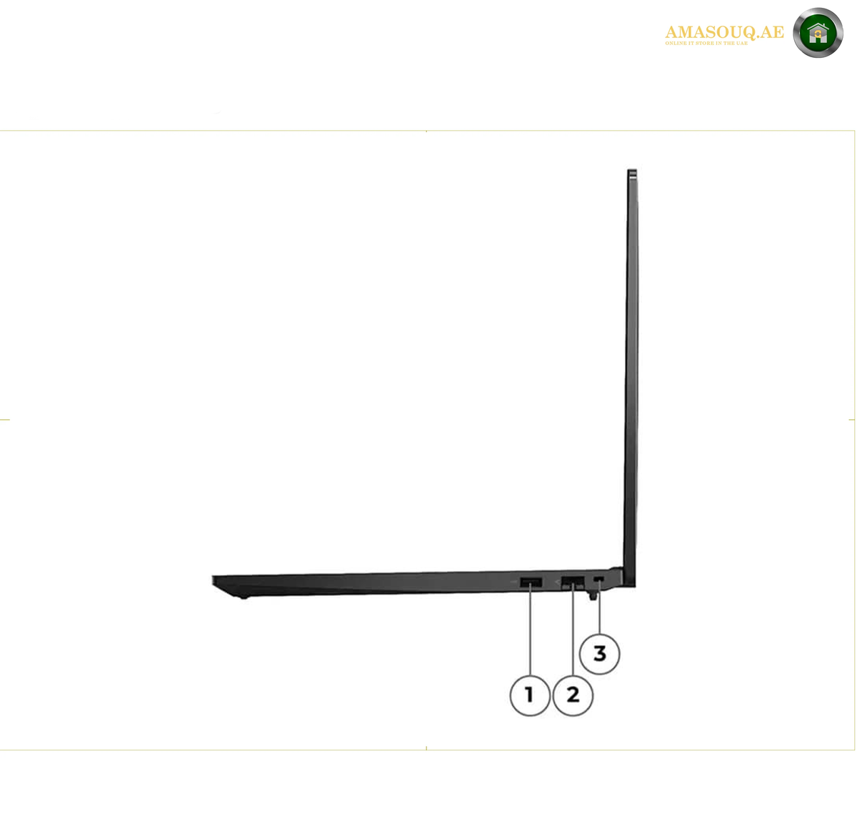 Lenovo ThinkPad E16 Gen 4 laptop connectivity ports and side profile | 21YC0030GR