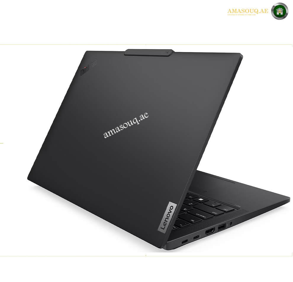 Lenovo ThinkPad T14 Gen 6 black business laptop Intel Core Ultra 7 258V | backside camera view