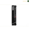 Lenovo ThinkStation P3 Tiny Gen 2 Intel Core Ultra 7 265T. ThinkStation W12 mobile workstation desktop tower in black, featuring a honeycomb-patterned front grille, vertical branding, and front I/O ports including USB-A, USB-C, and audio jacks, shown on a white background.