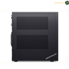 A black computer case with a perforated side panel, shown from the side against a white background. Watermarks for 'amasouq. Lenovo ThinkStation P4 Ryzen 7 PRO 9755X3D workstation.