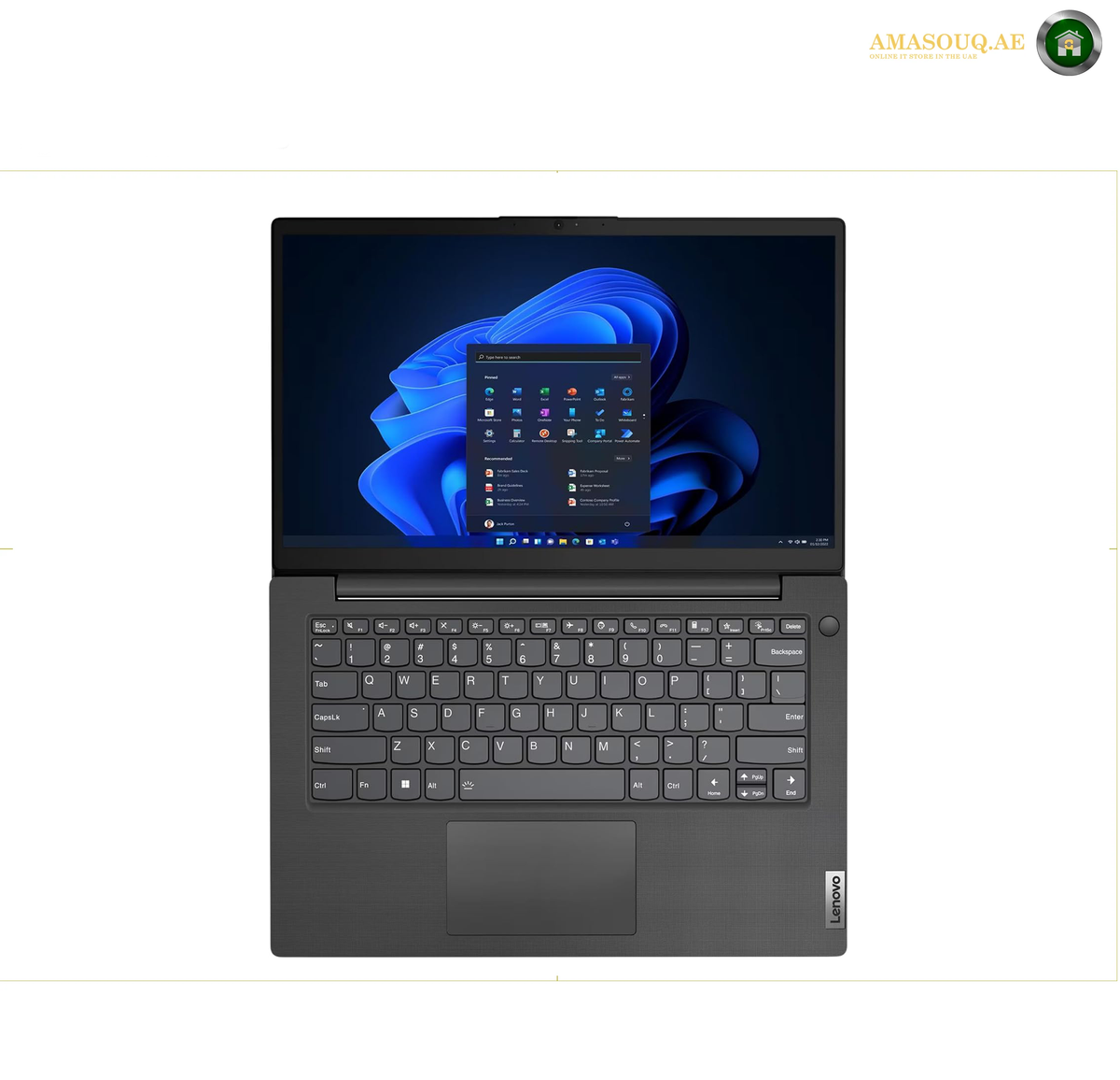 Lenovo V14 G5 Laptop Front View with 14 Inch Full HD Display | 83HDA06JUS
