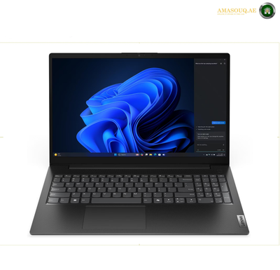 Lenovo V15 G5 Laptop Intel Core i3-1315U 8GB RAM 256GB SSD 15.6 inch FHD DOS | 83GW0076GP. Lenovo Legion gaming monitor with a black stand, shown at a three-quarter angle against a white background. The screen displays a colorful sci-fi landscape with the Lenovo Legion branding.
