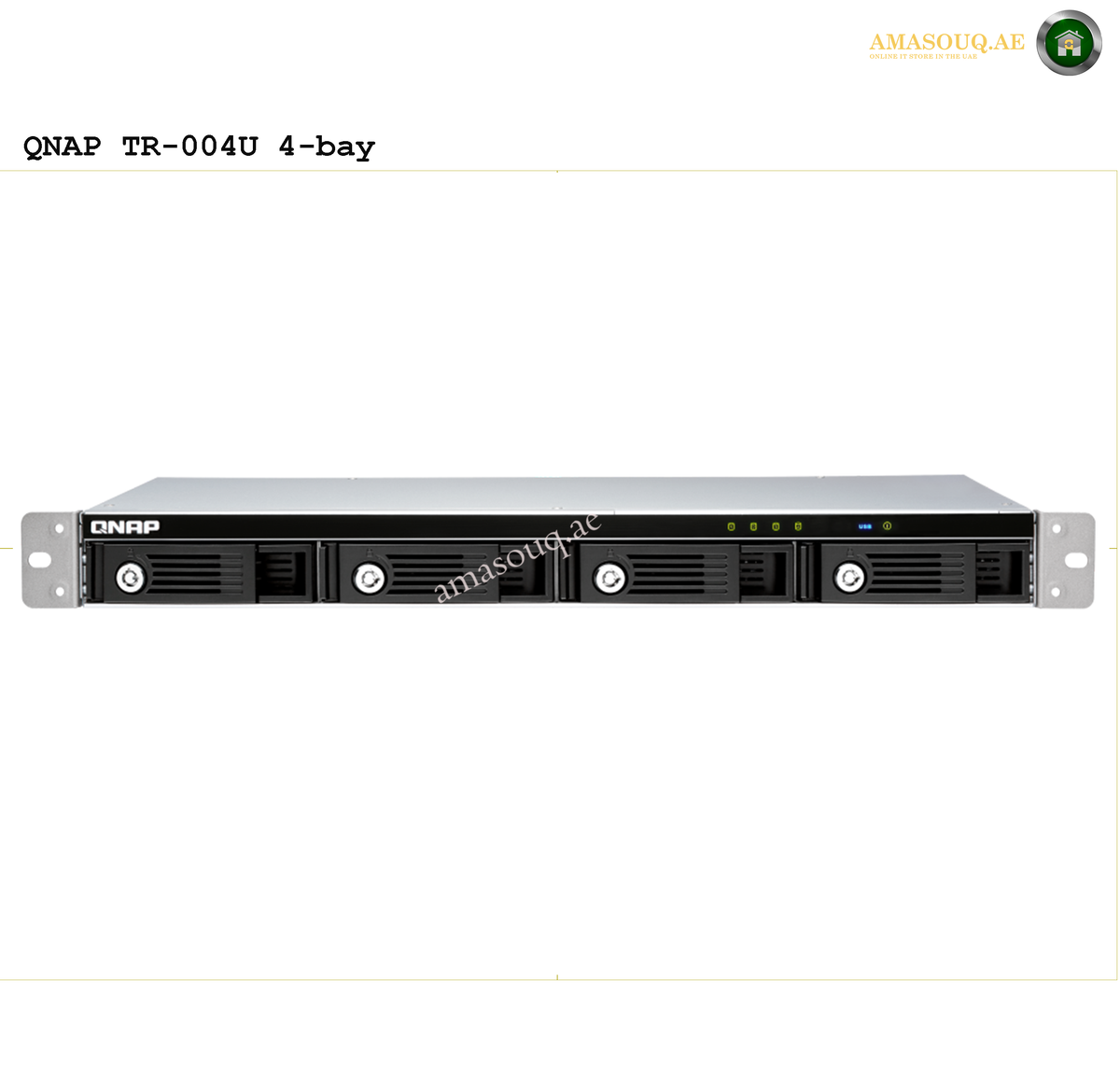 QNAP TR-004U 4-Bay Rackmount Storage | TR-004U. QNAP TR-004U 4-bay NAS server on a white background