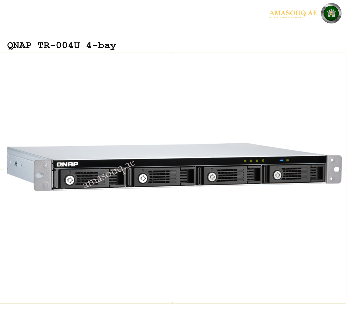 QNAP TR-004U Front View 4-Bay Storage | TR-004U. QNAP TR-004U 4-bay NAS device on a white background